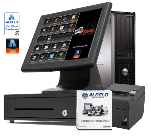 Complete Station PRO BAR Restaurant POS Value Touch System for Aldelo Pay